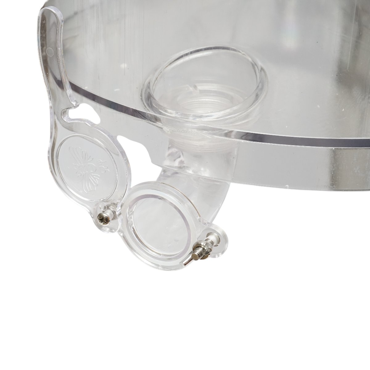 Centrifuga manuala apicola, extractor miere transparent cu 2 rame